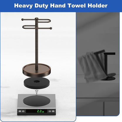 Hand Towel Holder, 304 Stainless Steel Heavy Duty S Shape Hand Towel Stand Free Standing Towel Bar for Bathroom Kitchen Countertop