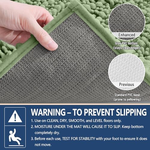 Arotive Bathroom Rugs Mat 36x24, Soft Absorbent Chenille Shaggy Bath Mat