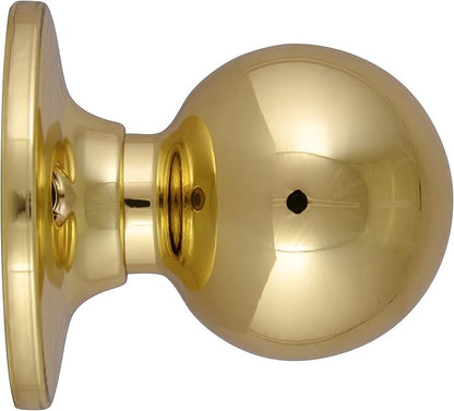 Design House 783191 Ball Dummy Door Knob Polished Brass