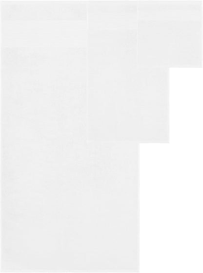 Modern Threads Air Cloud 18-Piece Towel Set - 100% Zero-Twist Cotton, 500 GSM, Quick Dry & Plush, White