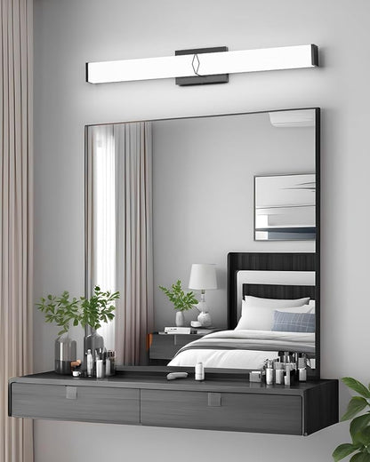 LED Bathroom Vanity Light,32inch Dimmable,32W 3600LM,5CCT,ETL,BK | Integrated LED Modern Bathroom Light Fixtures,Matte Black Vanity Lighting Fixture Over Mirror,Wall Lights,ETL Certified