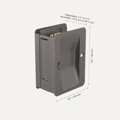 Richelieu | Onward Passage Pocket Door Pull, Rectangular, Oil-Rubbed Bronze