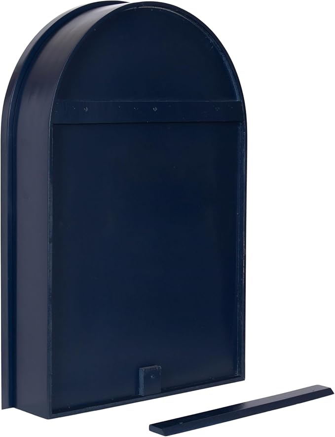 Kate and Laurel Arcott Modern Arched Bathroom Cabinet with Mirror, 20 x 6 x 30, Navy Blue, Coastal Wooden Bathroom Mirror with Storage for Bath Medicine Cabinet or Over-The-Toilet Storage Option
