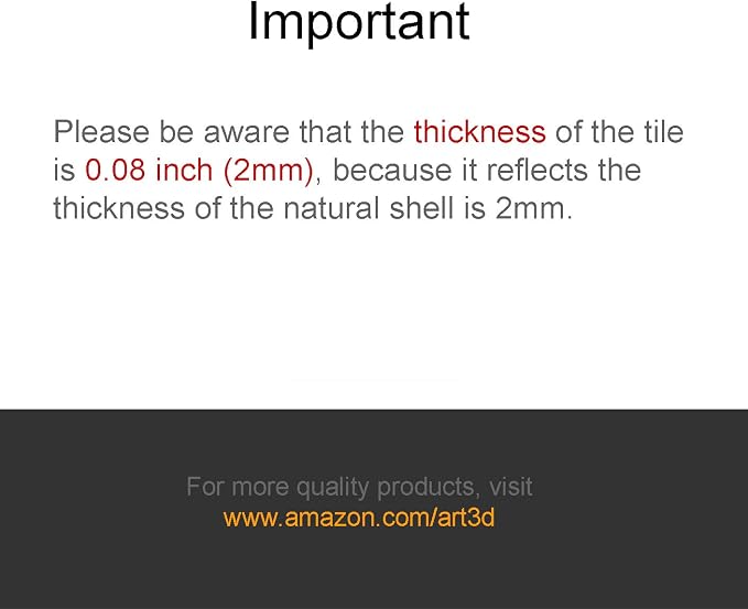 Art3d Mother of Pearl Backsplash Wall Tile in Natural Polychromy, Tile 11.8 x 11.8In Pack of 6（Brown）