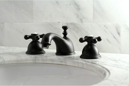 Kingston Brass KS3960AX Restoration Widespread Bathroom Faucet, Matte Black,6.5 x 3.5 x 3.06