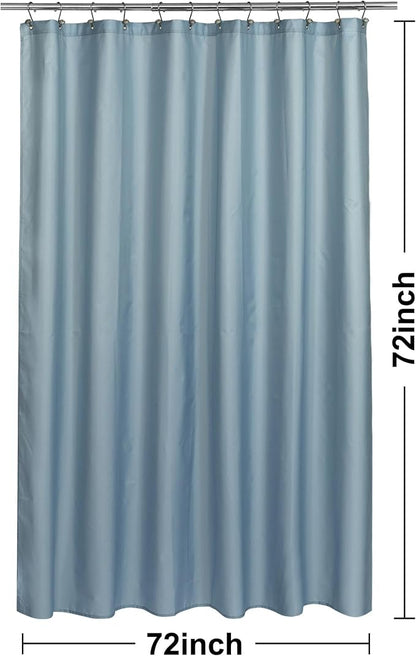 N&Y HOME Fabric Shower Curtain or Liner with Magnets, Blue Fog | Hotel Quality, Washable, Water Repellent, Light Blue Cloth Shower Curtain with Grommets for Bathroom, Standard Size