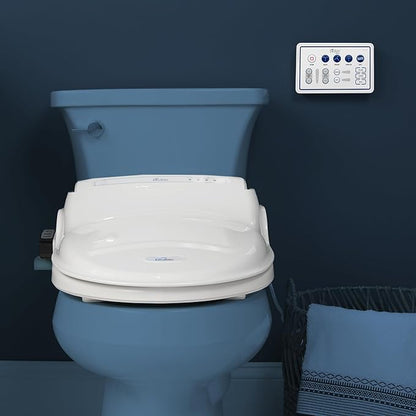 Bio Bidet Bliss BB1000 Electric Bidet Toilet Seat, Warm Water with Air Dryer, Heated Seat with Slow Close Lid, Remote Control, Elongated White