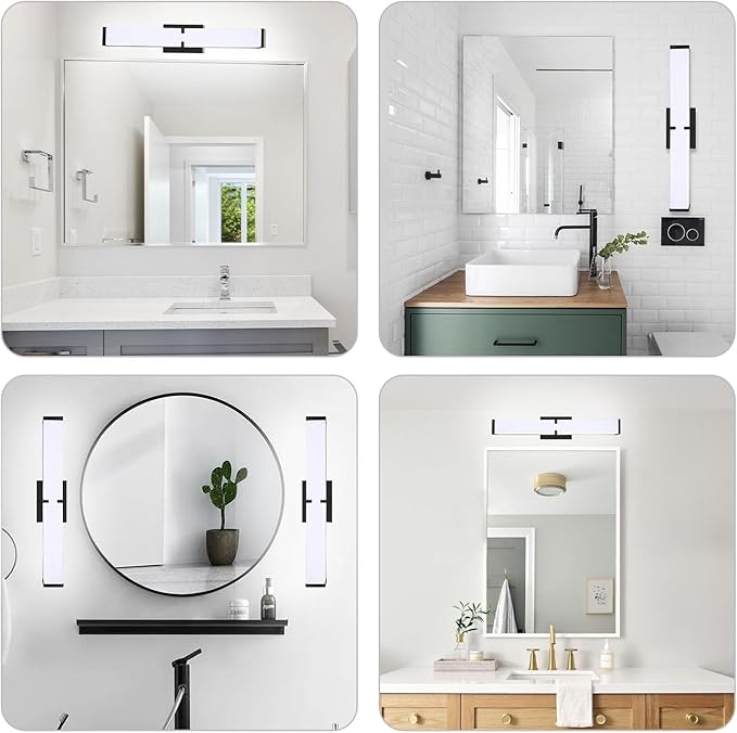 40 inch Bathroom Vanity Light 2700/3000/3500/4000/5000k Dimmable, Black Modern Matte for Vanity Lighting Over Mirror LED, Equivalent to Incandescent 350W, ETL Certificated (1 Pack)