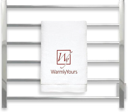 WarmlyYours Tahoe Heated Towel Rack, 6 Bars, Polished Stainless Steel | Hardwired 120V heated towel rack for spa-like bathroom comfort, 427 BTU/hr, energy-efficient towel drying