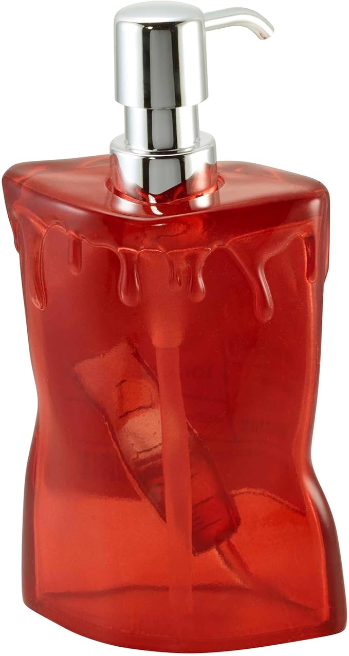 Avanti Linens – Soap Dispenser, Decorative Lotion Pump for Bathroom or Kitchen Countertop, Hand Painted Resin Halloween Decor (Blood Bag)