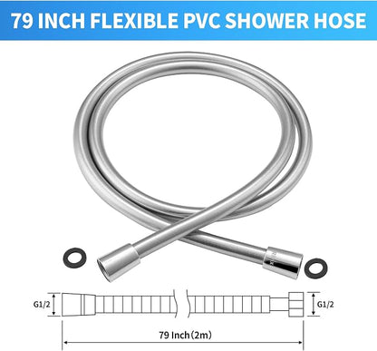 Extra Long Replacement Shower Hose Extension Handheld Shower Head Hose 70 Inches Flexible and Durable with Brass Insert and Nut