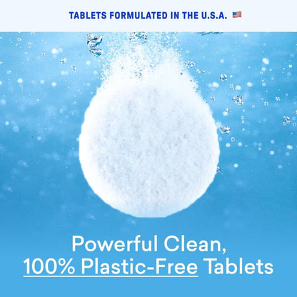 BLUELAND 100% Plastic Free Toilet Bowl Cleaner Tablets Set, Lemon Cedar