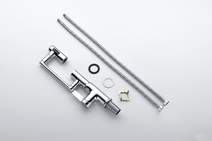 Lefton Rotatable Bathroom Faucet with Temperature Display in Fahrenheit (Batteries-Free), 3 Water Modes, Chrome, BF2204-1