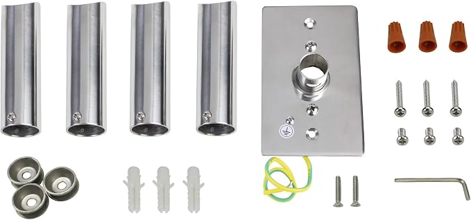 WarmlyYours Bellagio Heated Towel Rack, 20 Bars, Polished Steel | Wall-mounted hardwired 255W towel warmer, 870 BTU/hr, warm dry towels in 15-20 minutes, 304 stainless steel
