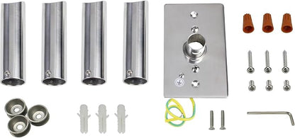 WarmlyYours Bellagio Heated Towel Rack, 20 Bars, Polished Steel | Wall-mounted hardwired 255W towel warmer, 870 BTU/hr, warm dry towels in 15-20 minutes, 304 stainless steel