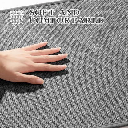 chakme Bathroom Rugs Mat 59x25, Ultra Thin Non Slip Bath Mat Large Quick Dry Absorbent Bath Mat for Bathroom Floor, (Dark Grey, 59"x25")