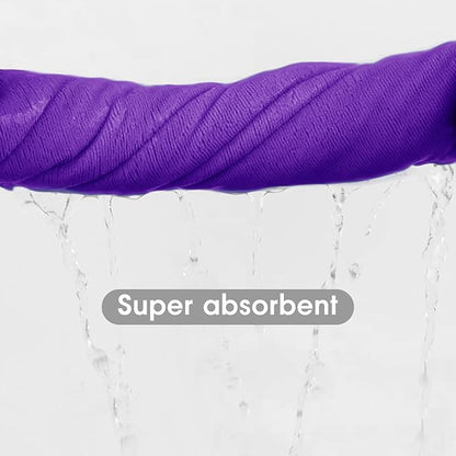 JML Microfiber Bath Towels, 2 Pack Extra Large Microfiber Towel for Body, 30" x 60", Oversized, Ultra Soft, Super Absorbent, Fast Drying, Perfect for Bathroom, Shower, Sauna, Yoga, Gym, Violet
