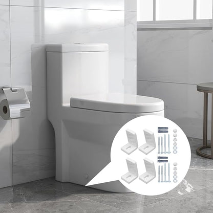 2 Set Toilet Seat Bolts, Large Size | Plastic L-Shaped Mounting Bracket with Screws, Toilet Seat Screws, Bathroom Replacement Parts Accessories