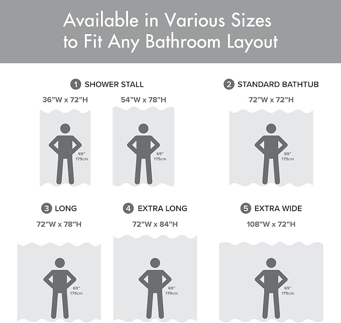 Madison Park Spa Waffle Stall Shower Curtain for Bathroom, 54 x 78, Grey | Striped, Pieced Fabric Design, 3M Scotchgard Moisture Management, Hotel Quality, Modern, for Bathroom, OEKO-TEX Certified