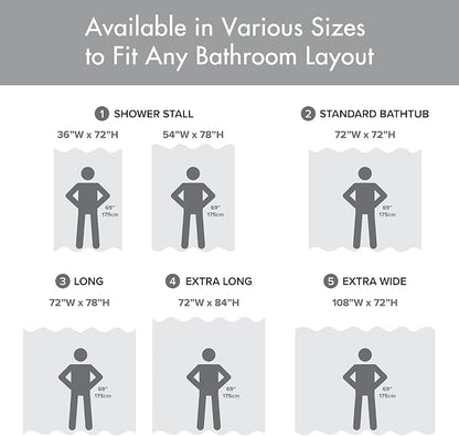 Madison Park Spa Waffle Shower Curtain Pieced Fabric with 3M Scotchgard Moisture Management Modern Home Bathroom Decorations, Wide 108"x72", Grey | Striped, Pieced Fabric Design, 3M Scotchgard Moisture Management, Hotel Quality, Modern, for Bathroom, O...