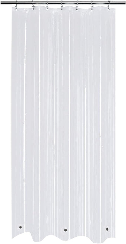 36x72 Stall Size Shower Curtain Liner Clear | 3 Bottom Magnets,7 Rustproof Grommets,Water Proof Heavy Duty PEVA,36W x 72H for Small Bathroom or Shower Stall