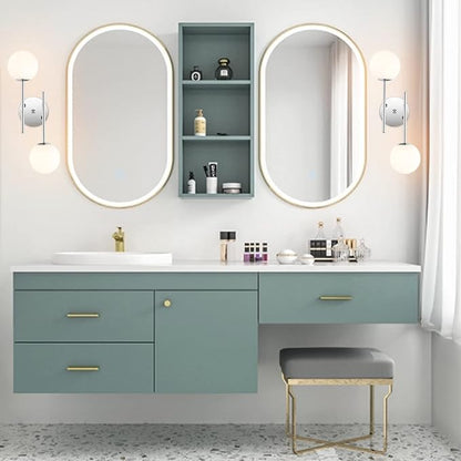 Modern Chrome Wall Sconce, 7.5" W x 20" H, G9 Base, Fully Dimmable, Ideal for Bathroom, Kitchen, Living Room, Office