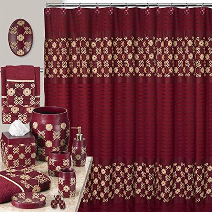Zahari Home Elegant Rose Shower Hooks Set - Curtain Rings with Unique Design - 12 Resin Hooks for Customizing Your Shower Space