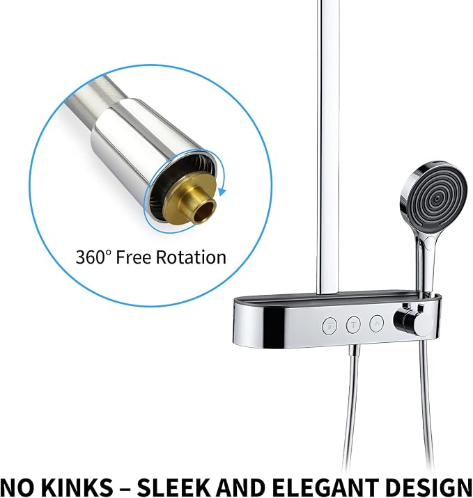 Extra Long Replacement Shower Hose Extension Handheld Shower Head Hose 79 Inches Flexible and Durable with Brass Insert and Nut