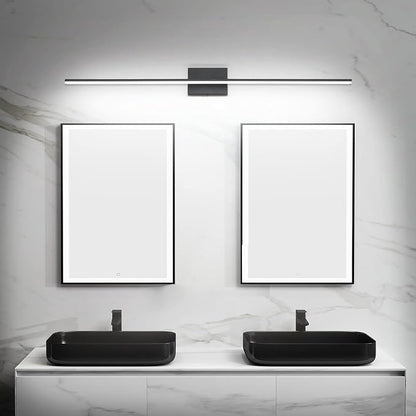 Black Bathroom Light Fixtures - 48 inch Modern Vanity Lights for Bath LED Bathroom Lights Over Mirror Dimmable Cool White Light