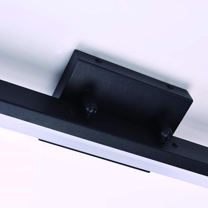 mirrea 24in Modern LED Vanity Light for Bathroom Lighting Dimmable 24w Black Painted (Warm White 3000K)