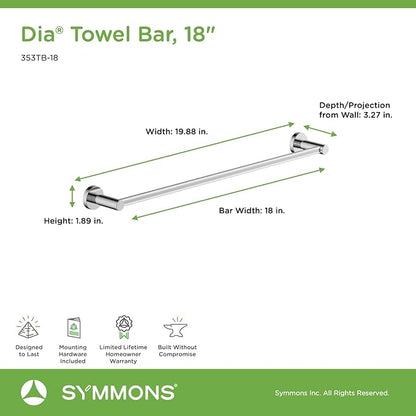 Symmons 35AC4BUNDLE Dia 4-Piece Wall-Mounted Bathroom Hardware Set in Polished Chrome