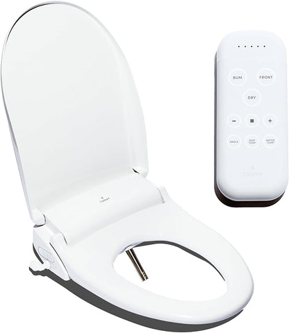 TUSHY Ace 2.0 Elongated Electric Bidet & Heated Seat. A Luxury Clean, Seat Sensor & Soft Close Lid, Self-Cleaning Nozzle, Remote Control Water Temp, Pressure Control, & Air Drier