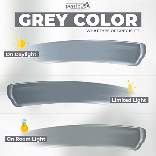 PentaUSA Premixed Tile Grout Repair - Gray (8.8oz/250g) | 5 gray shades with RAL codes, premixed acrylic sanded, bathroom shower kitchen tile, water-resistant, 24-hour cure, 29 sq ft