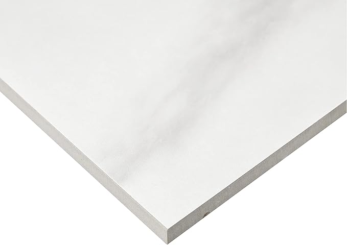 Daltile Perpetuo 12" X 24" Porcelain Marble Look Floor Tile in Polished Brilliant White (9 pieces per carton) (17.01 sqft per carton)