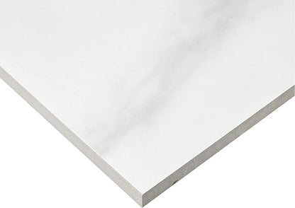 Daltile Perpetuo 12" X 24" Porcelain Marble Look Floor Tile in Polished Brilliant White (9 pieces per carton) (17.01 sqft per carton)
