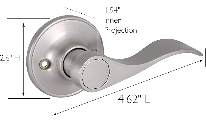 Design House 700609 Springdale Dummy Door Lever Satin Nickel (Pack of 2)