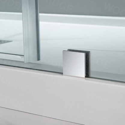 WOODBRIDGE MBSDC6062-C Frameless Sliding Glass Tub Door | 56"-60"W x 62"H | Chrome Finish