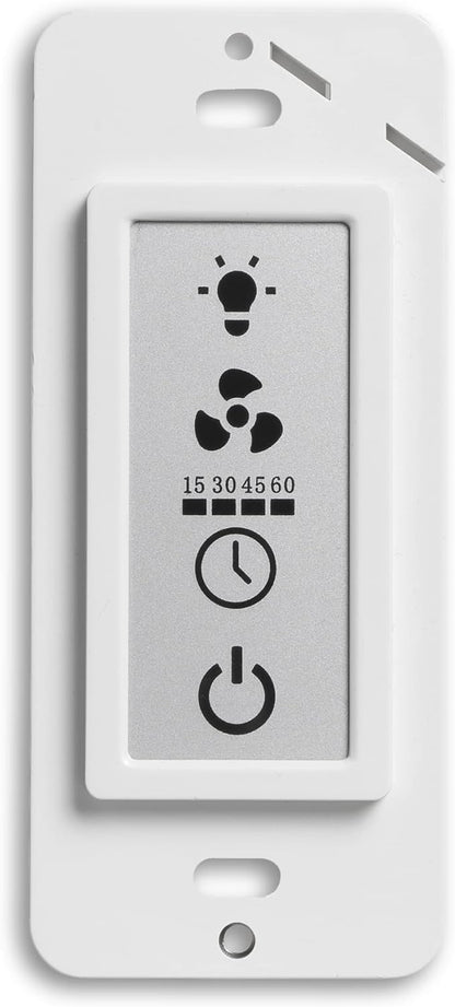 Homewerks 7150-12 LCD Bathroom Timer Switch for Ventilation Fan and Light 3 Functions
