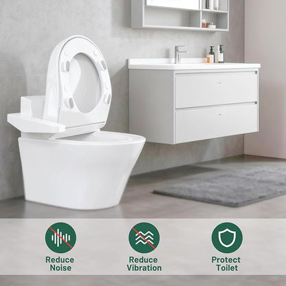 Toilet Seat Bumpers For Bidet And Lid Attachment Replacement,8 Pcs Universal Non-Slip Toilet Seat Spacers:For Bidet & Toilet Lid,Strong Adhesive,Prevent Damage