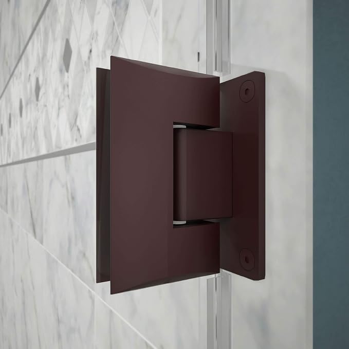 DreamLine Unidoor 36-37 in. W x 72 in. H Frameless Hinged Shower Door in Brushed Nickel, SHDR-20367210-04