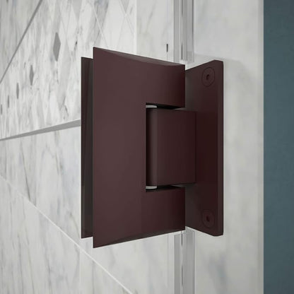 DreamLine Unidoor 33 - 34 inch W x 72 inch H Frameless Hinged Shower Door in Oil Rubbed Bronze