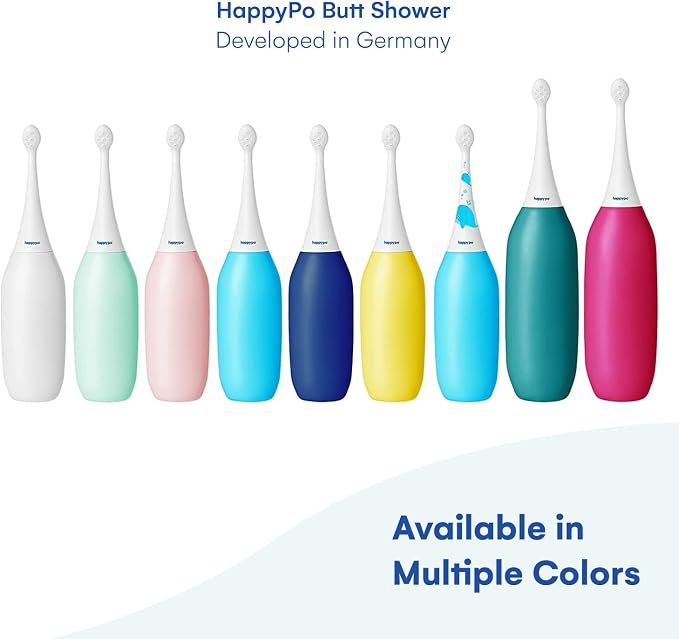 HappyPo The Original XL Butt Shower - Portable Bidet with 50% More Volume - The Easy-Bidet 2.0 Replaces Wet Wipes and Shower Toilet - Portable Bum Spray for Travel - Raspberry