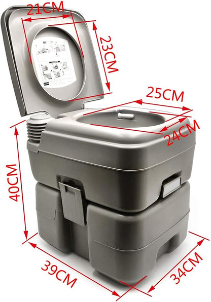 XKMT- 5 Gallon 20L Portable Toilet Flush Travel Camping Outdoor/Indoor Potty Commode