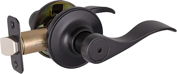 Design House 778902 Springdale Privacy Bed and Bath Door Lever Matte Black