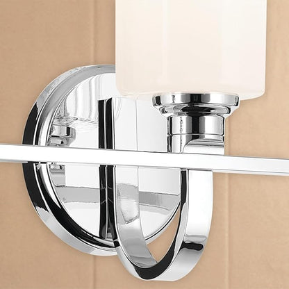 Kichler Gioe 24.25" 3-Light Vanity Light with Opal Glass in Chrome, Damp Rated, for Bathroom, Powder Room, Over a Mirror, (24.25" W x 10.5" H), 55226CH