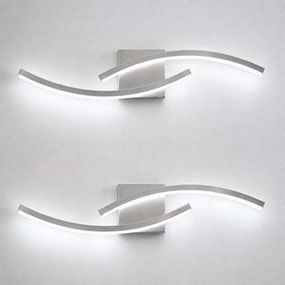23.62 inch Modern Bathroom Vanity Light Brushed Nickel Lights Fixtures 5500K Led Bathroom Light Fixture Over Mirror Modern Wall lamp for Cabinet Hallway,2 Packs