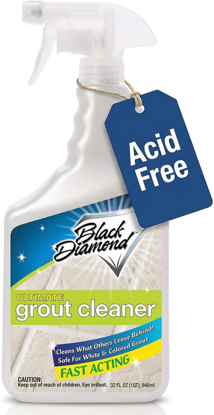 Ultimate Grout Cleaner for Tile & Grout, Acid-Free Stain Remover, 32 oz | Acid-free formula deep cleans grout on tile floors. Safe for marble, travertine, granite and all natural stone.