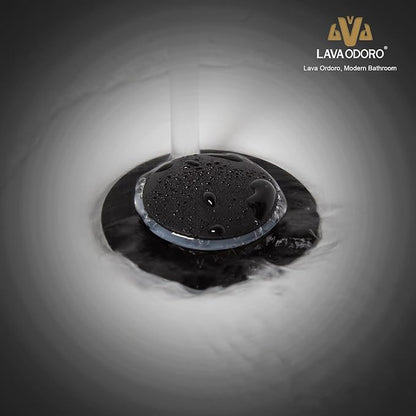 Lava Odoro Black and Gold Bathroom Faucet, Brass Single Hole Bathroom Sink Faucet Single Handle with Drain Assembly, Deck Plate Included, BF307-GB