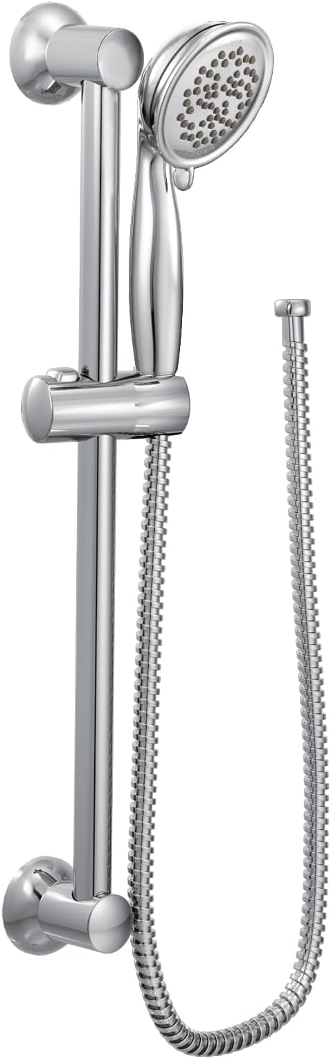 Moen Envi Chrome Eco-Performance Handheld Shower with 30" Slide Bar, 3863EP