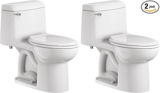 American Standard 2004314.020 Champion 4 One-Piece Toilet with Toilet Seat, Elongated Front, Standard Height, White, 1.6 gpf (Pack of 2)